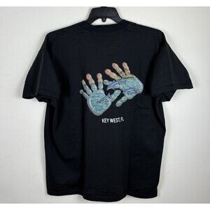 Vintage Y2K 2000 Key West Florida Graphic T-Shirt / Black / Size XL